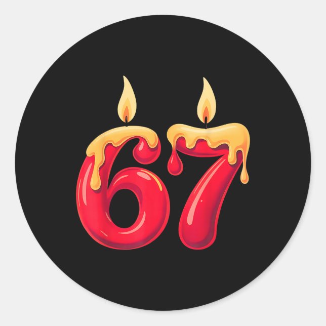 Adesivo Redondo 67 Velas de Natal  (Frente)