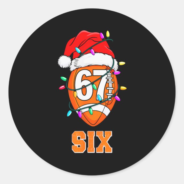 Adesivo Redondo 67endy Xmas Football – Six &amp; Seven Matching Co (Frente)