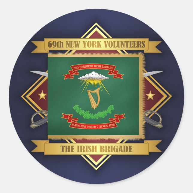 Adesivo Redondo 69ª Infância Voluntária de Nova Iorque (Frente)