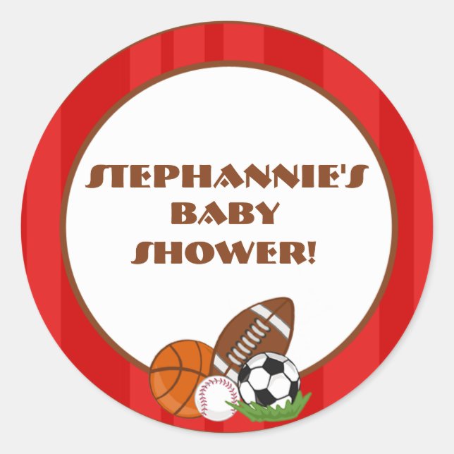 Adesivo Redondo 6 - 3" Favor Autocolantes Vermelho All-Star (Frente)