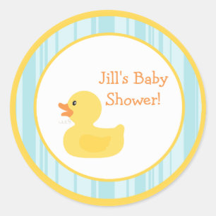 Adesivo Redondo 6 - 3" Favor Stickers Borracha de Borracha Ducky