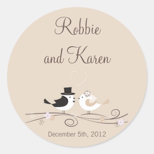 Adesivo Redondo 6 - 3" Favor Stickers Casando noivo (Frente)