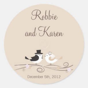 Adesivo Redondo 6 - 3" Favor Stickers Casando noivo