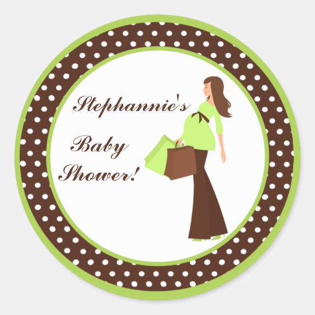 Adesivo Redondo 6 - 3" Favor Stickers Green Mod Bolinhas (Frente)