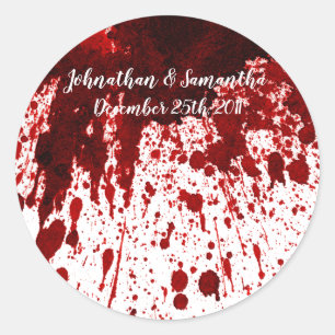 Adesivo Redondo 6 - 3" Favor Vampiro Splatter Gothi