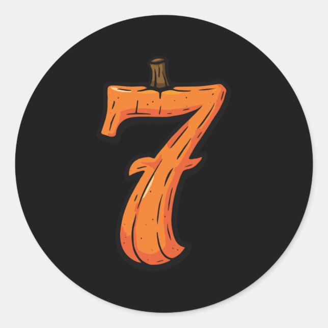 Adesivo Redondo 6 7 Engraçado Seis Sete Figurinos De Halloween (Frente)