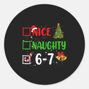 Adesivo Redondo 6-7 Meme Legal Travesso 67 Natal Divertido Xmas Cr