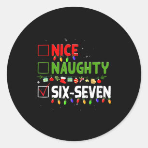 Adesivo Redondo 6-7 Meme Legal Travesso Seis Sete 67 Natal Diverti