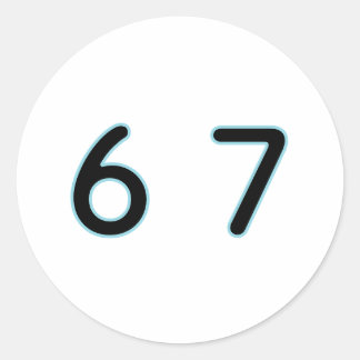 Adesivo Redondo 6 7 Six Seven Epic Lit