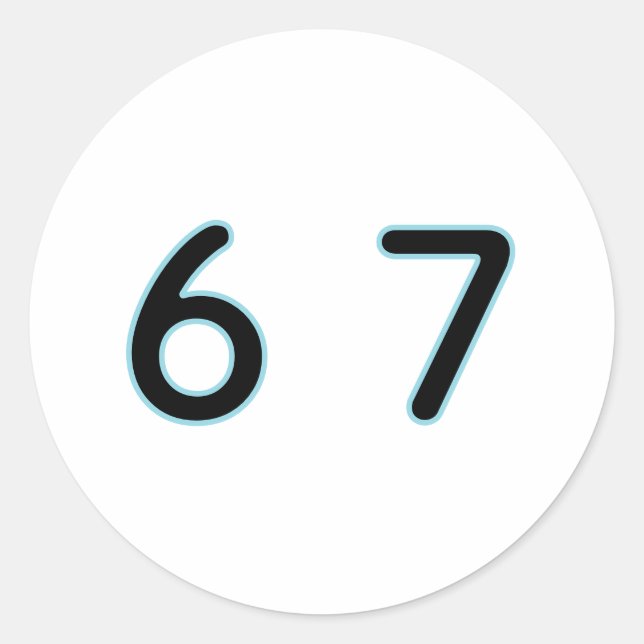 Adesivo Redondo 6 7 Six Seven Epic Lit  (Frente)