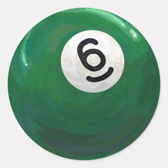 Adesivo Redondo 6 Ball (Frente)