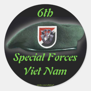 Adesivo Redondo 6 Especial força Green Berets flash Sticker