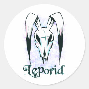 Adesivo Redondo (6 grandes adesivos) Logótipo do coelho Leporid