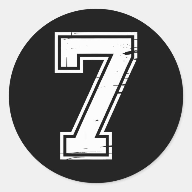 Adesivo Redondo 6 Number 67 Six Seven Meme  (Frente)