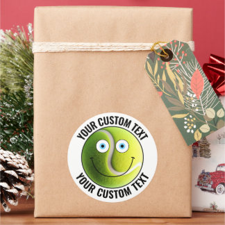 Adesivo Redondo 6 Tênis Ball Personalizado Texto Personalizado Fac