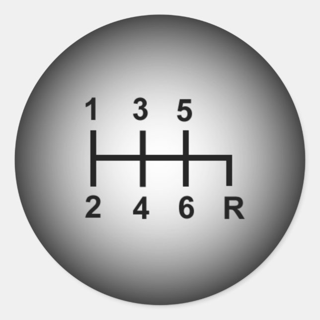 Adesivo Redondo 6 Velocidade Coletor manual do botão de desvio (Frente)