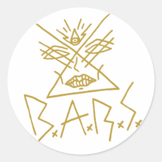 Adesivo Redondo 6x B.A.R.S. Vinheta Dourada com 3"