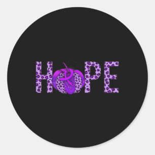 Adesivo Redondo 6yo8 Fita Roxa Heimerheimer Mês de Consciência