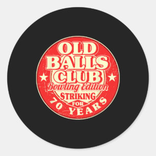 Adesivo Redondo 70 Birthday Boliche Old Bylls Club 70 Anos Stri