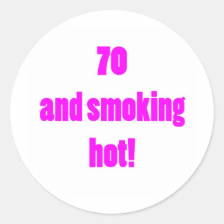 Adesivo Redondo 70 Fumando quente