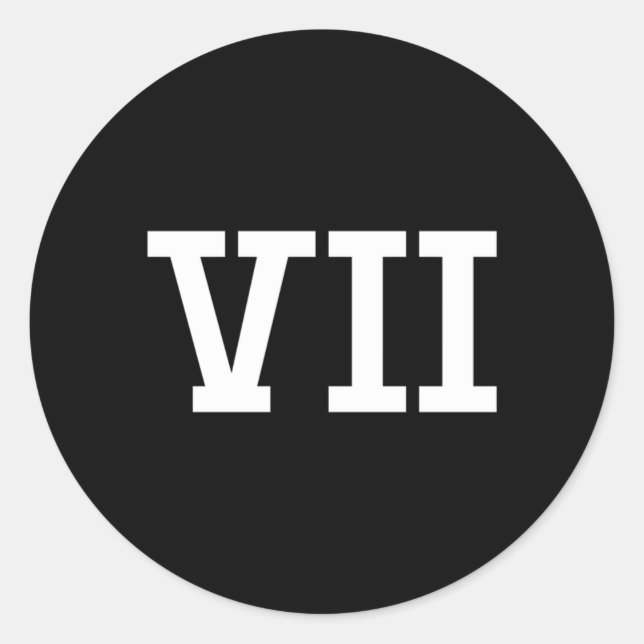 Adesivo Redondo 70 Numerais Ro Antigos (Frente)