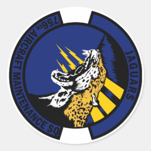 Adesivo Redondo 756th Esquadrão da manutenção de aviões - jagu