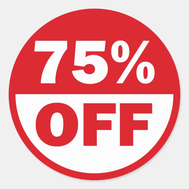 ADESIVO REDONDO 75% OFF (Frente)