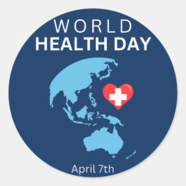 Adesivo Redondo 7 de abril do Dia Mundial da Saúde