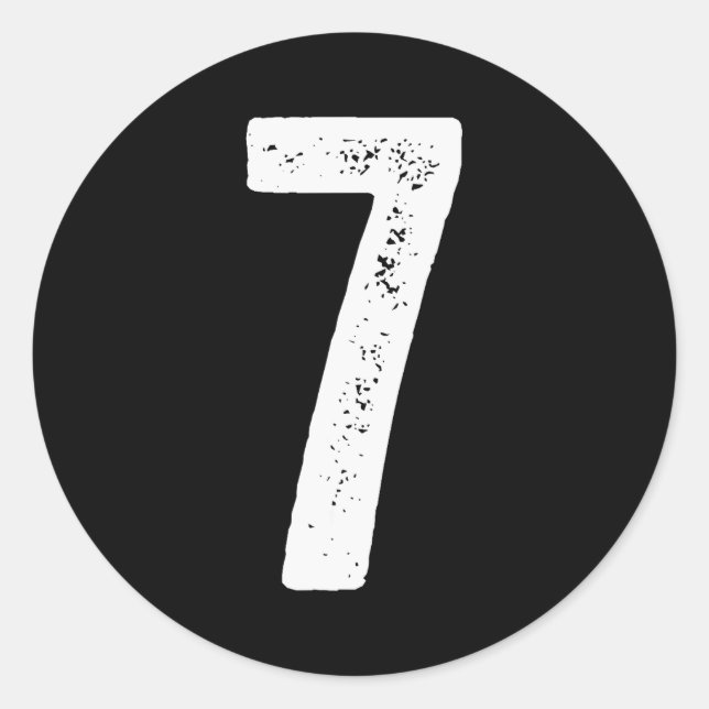 Adesivo Redondo 7th Birthday 7 Years Uniform Srts Team Jersey Numb (Frente)