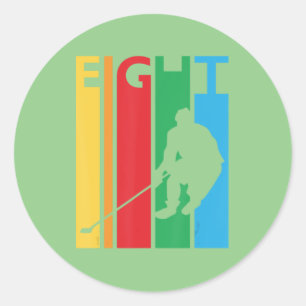 Adesivo Redondo 8º Aniversário Presente Oito Hockey Colortivo Aniv