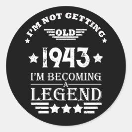 Adesivo Redondo 80 de aniversário personalizado de oitocentos dias