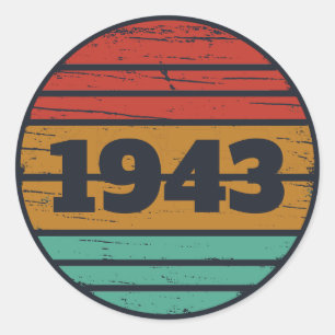 Adesivo Redondo 80 de aniversário personalizado de oitocentos dias