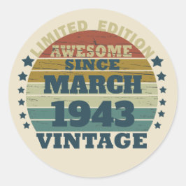 Adesivo Redondo 80 de aniversário personalizado de oitocentos dias