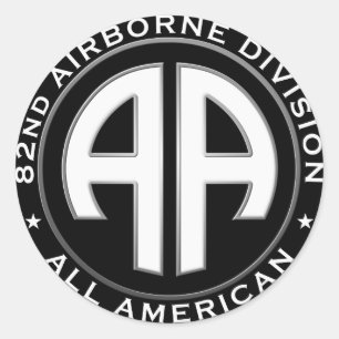 Adesivo Redondo 82º Patch Casual da Divisão Aerotransportada