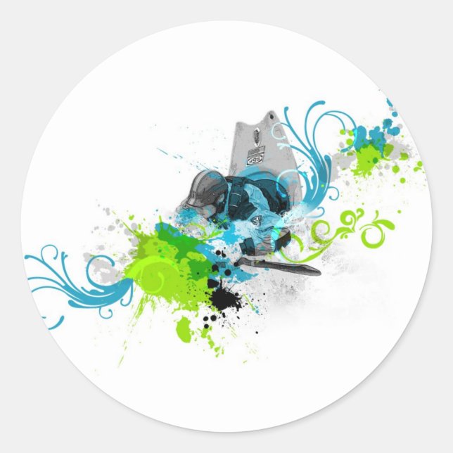 Adesivo Redondo 83. Caiaque urbano 2 (Frente)