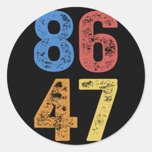 Adesivo Redondo 8647 Anti-Trump Sutil Resist Protest