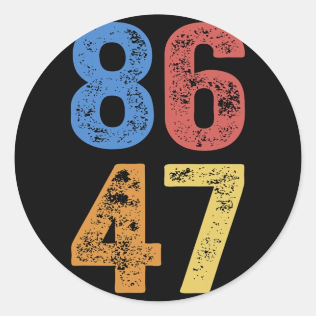 Adesivo Redondo 8647 Anti-Trump Sutil Resist Protest (Frente)