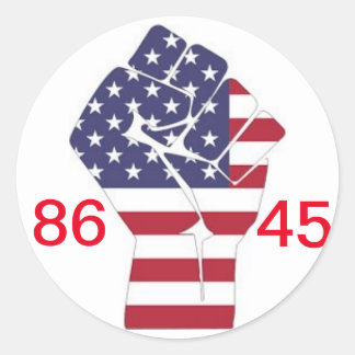 Adesivo Redondo 86 45 e #resistir