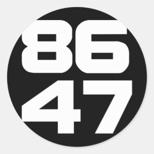 Adesivo Redondo 86 47 Projeto Anti-Trump Resist 2025