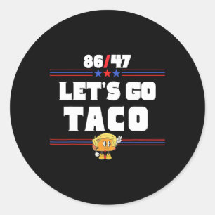 Adesivo Redondo 86 47 Vamos Go Taco Us Flag 86 47 Patriotic Funny