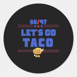 Adesivo Redondo 86 47 Vamos Go Taco Us Flag 86 47 Patriotic Funny