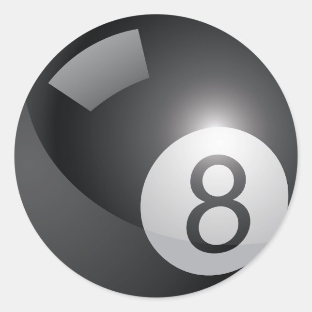 Adesivo Redondo 8 Ball (Frente)