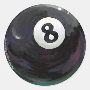 Adesivo Redondo 8 Ball