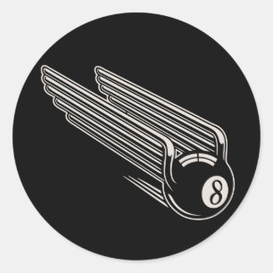 Adesivo Redondo 8-Ball - Aero Wings