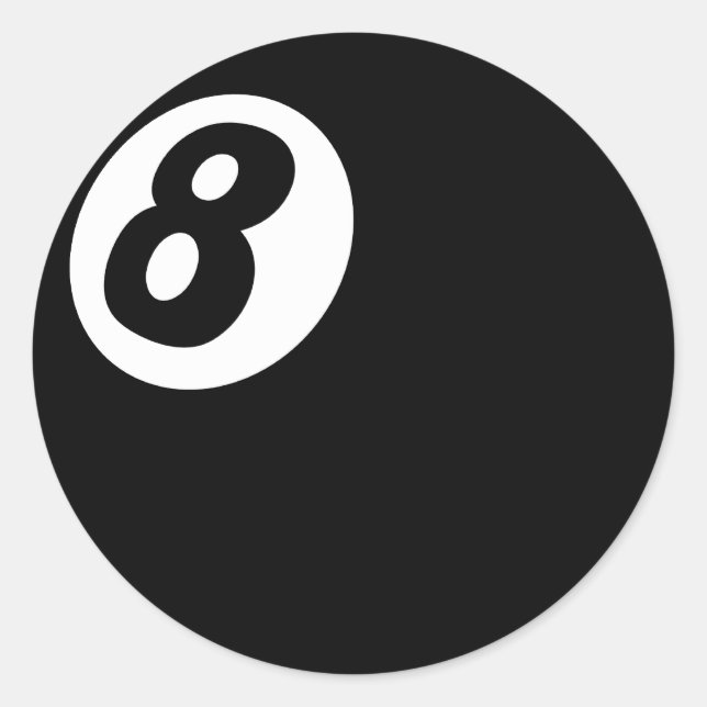 Adesivo Redondo 8 Ball Stick (Frente)