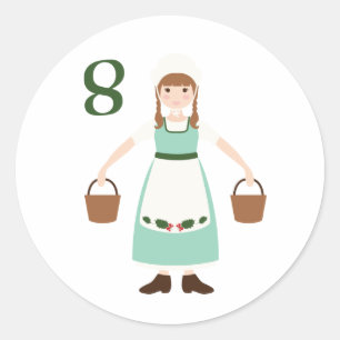 Adesivo Redondo 8 Leite Em Sêmeas