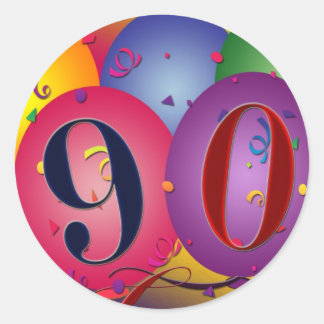 Adesivo Redondo 90 Adicionais para balões de aniversário
