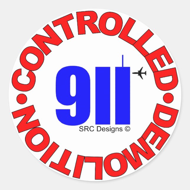 ADESIVO REDONDO 911 CONSPIRACIA (Frente)