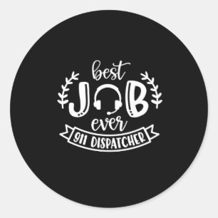 Adesivo Redondo 911 despachante, respondente, linha de ouro