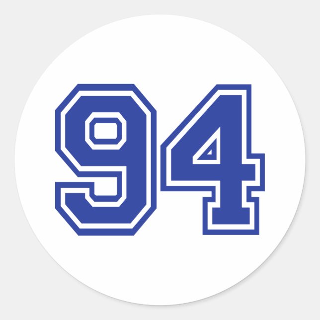 Adesivo Redondo 94 - número (Frente)